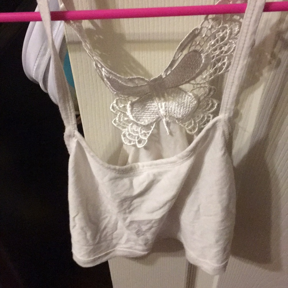White butterfly crop too